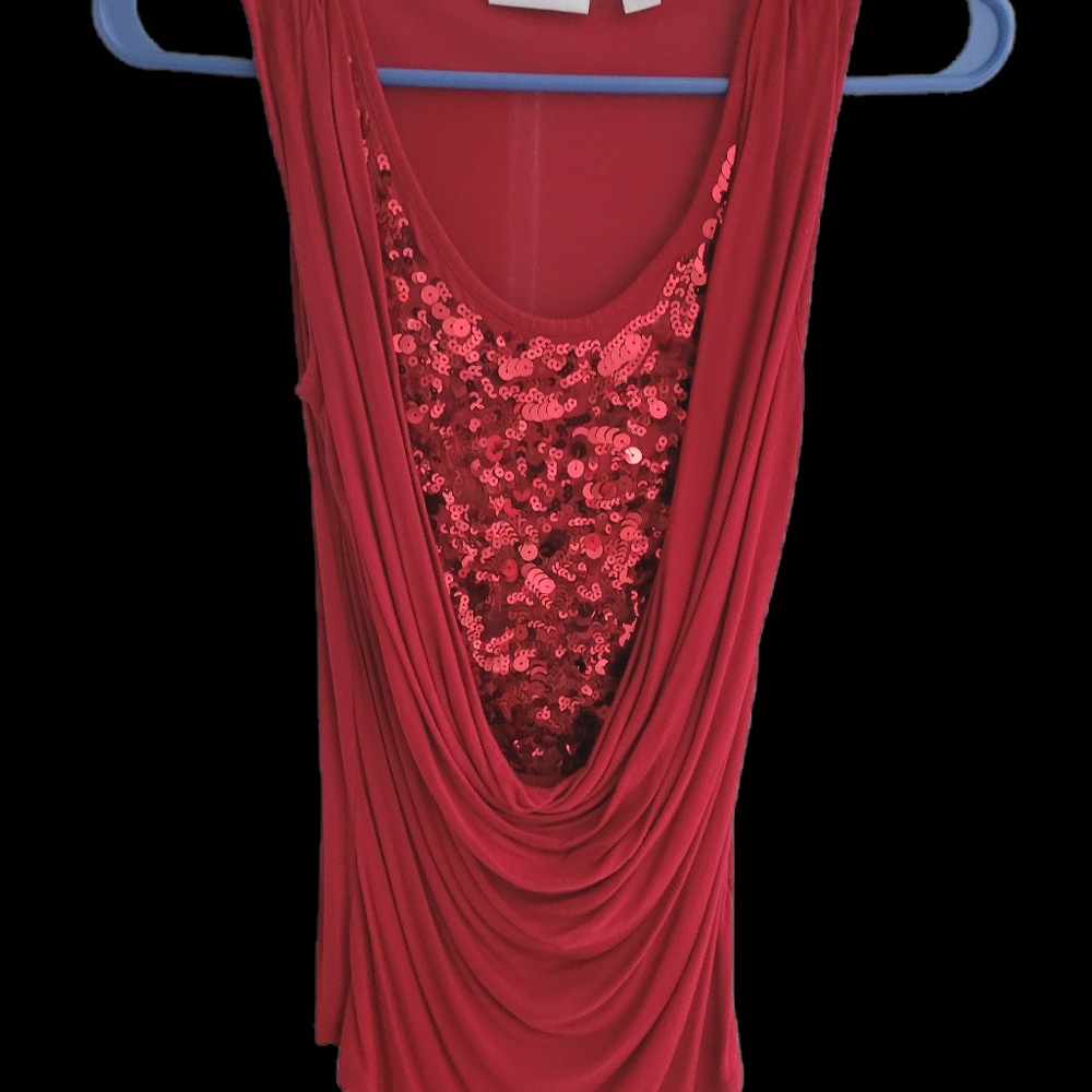 Red Sequins Dressy Top